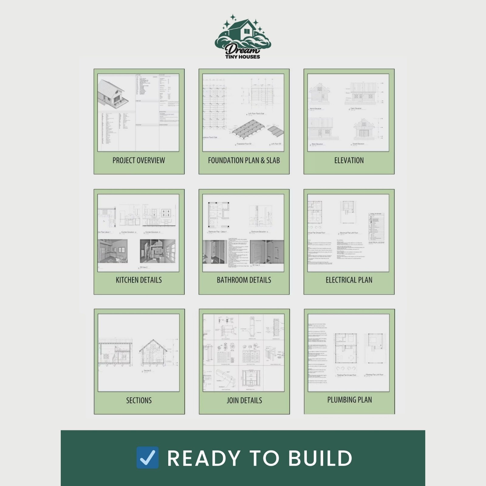 The Auberge Tiny House Blueprint Set (CAD File + Materials List)