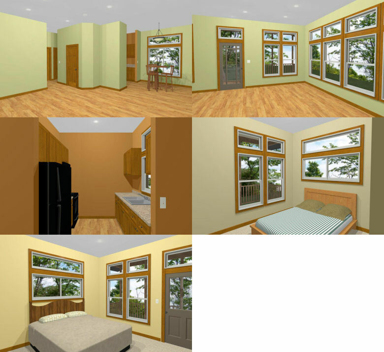 24×36 House — 2 Bedroom 1 Bath — 864 sq ft — PDF Floor Plan — Model 3