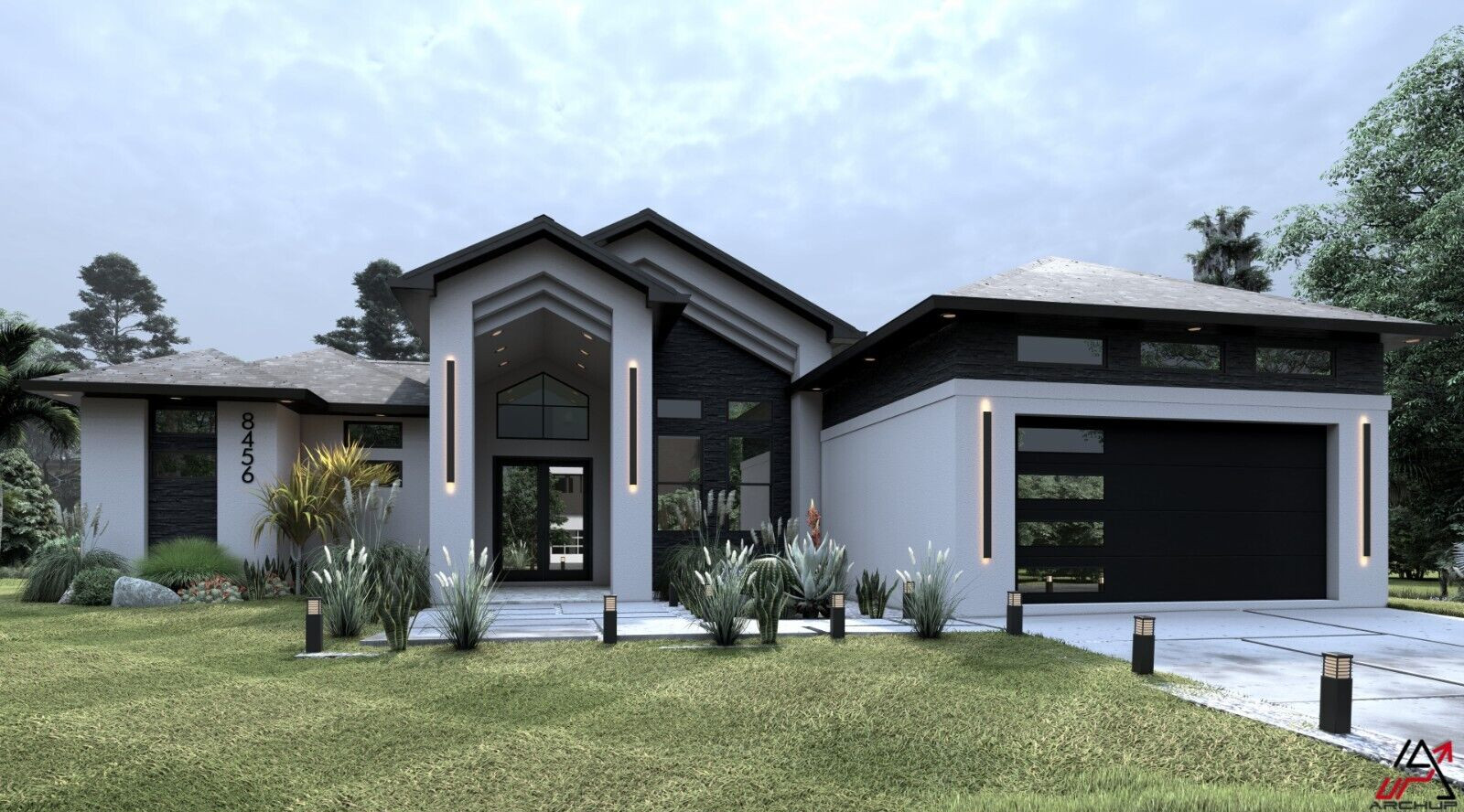 BLUEPRINTS CONTEMPORARY HOUSE PLAN ARCHUP #117