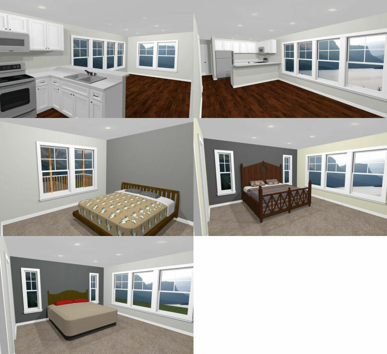 44×48 Apartment with 2-Car 1-RV Garage – PDF FloorPlan – 1,645 sqft – Model 5N