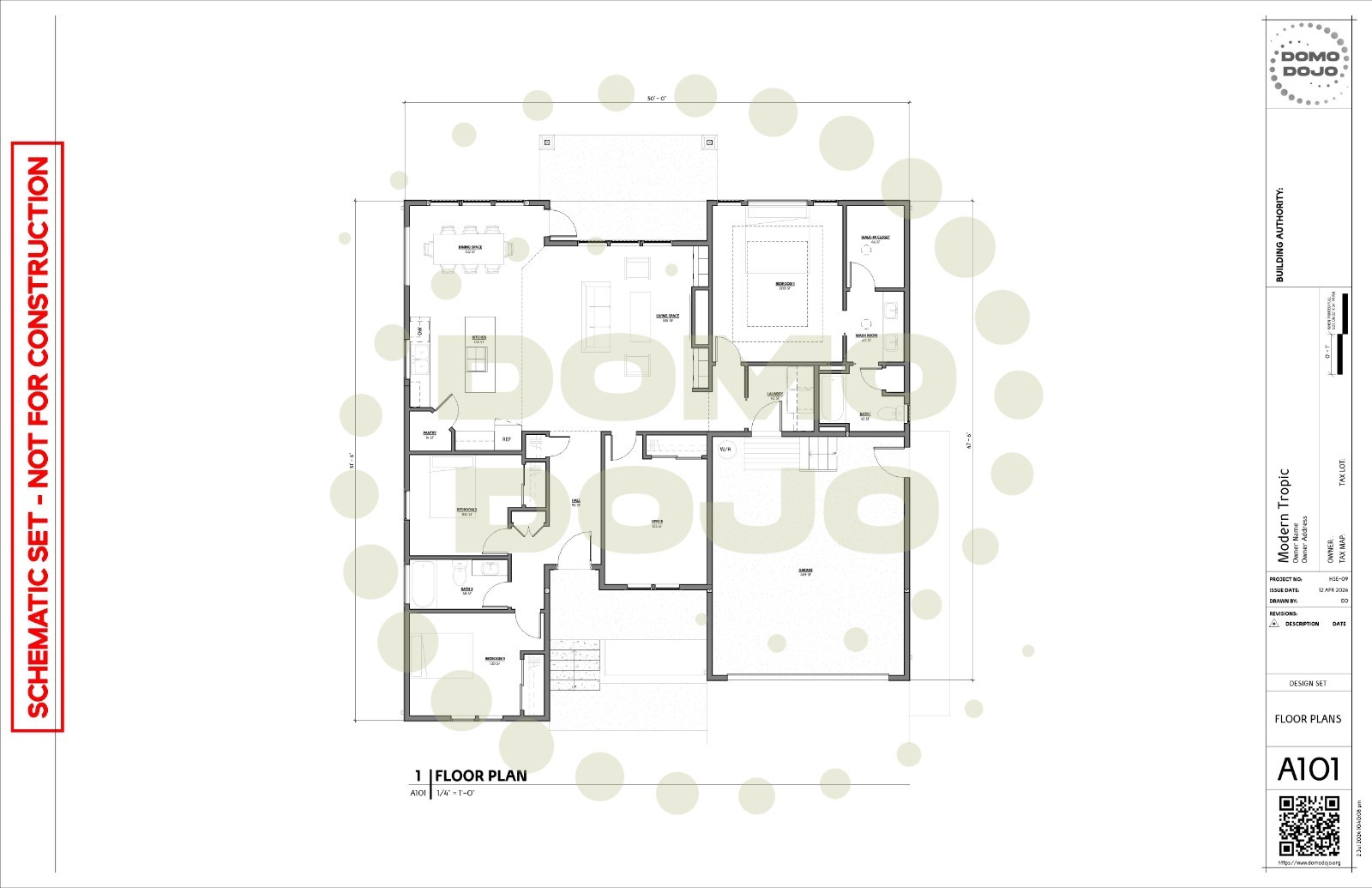 Modern Tropic House Plans – PDF Downloadable Blueprint
