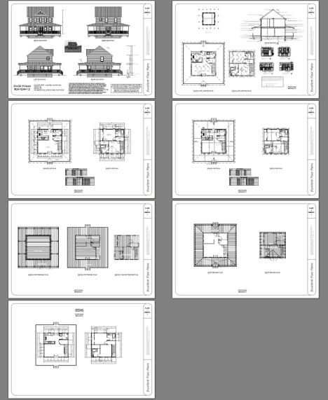 24×24 House — 2 Bedroom 2.5 Bath — PDF FloorPlan — 1,088 sqft — Model 12A