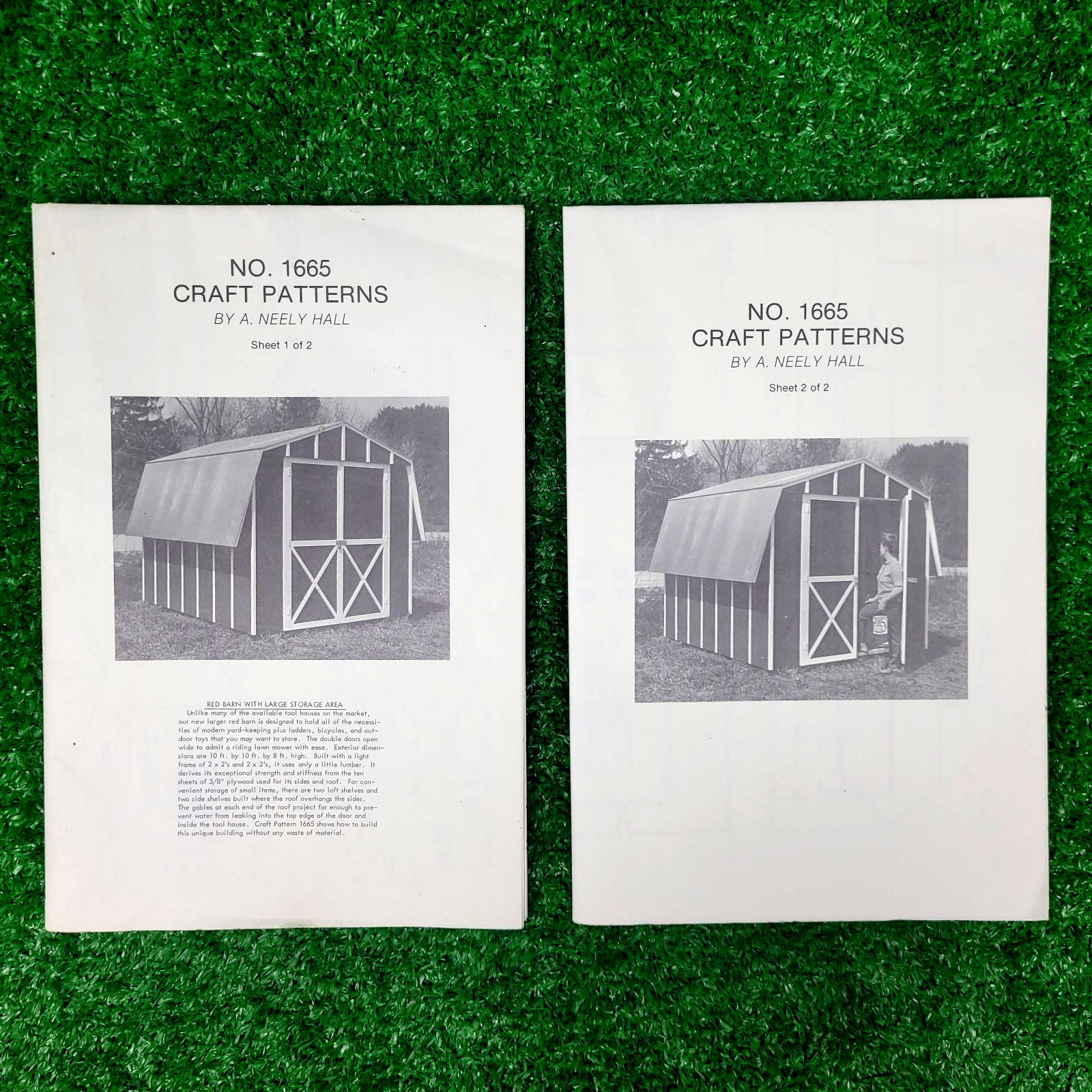 Vintage Shed Barn Storage Building Plans & Specs – Detailed Incl Materials List