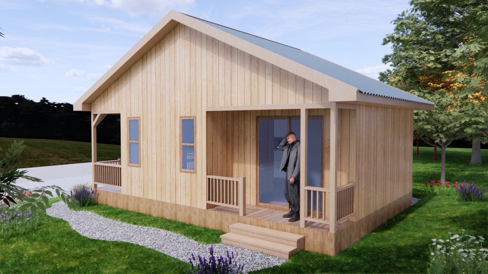 18×21 Shed Plan 1 Bed 1 Bath 5.5×6.5 Meter (PDF and A4 Printed Plans)