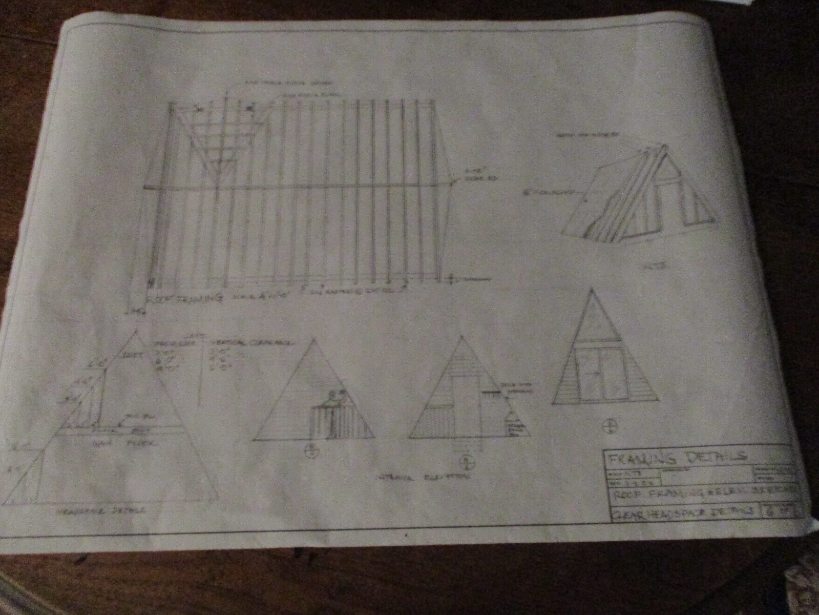A-FRAME CABIN PLANS HAND-DRAWN ARCHITECTURAL COPIES 1200 SQ FT. CHEF’S KITCHEN