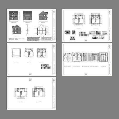 24×24 House — 3 Bedroom — 3 Bath 1,083 sq ft — PDF Floor Plan — Model 7
