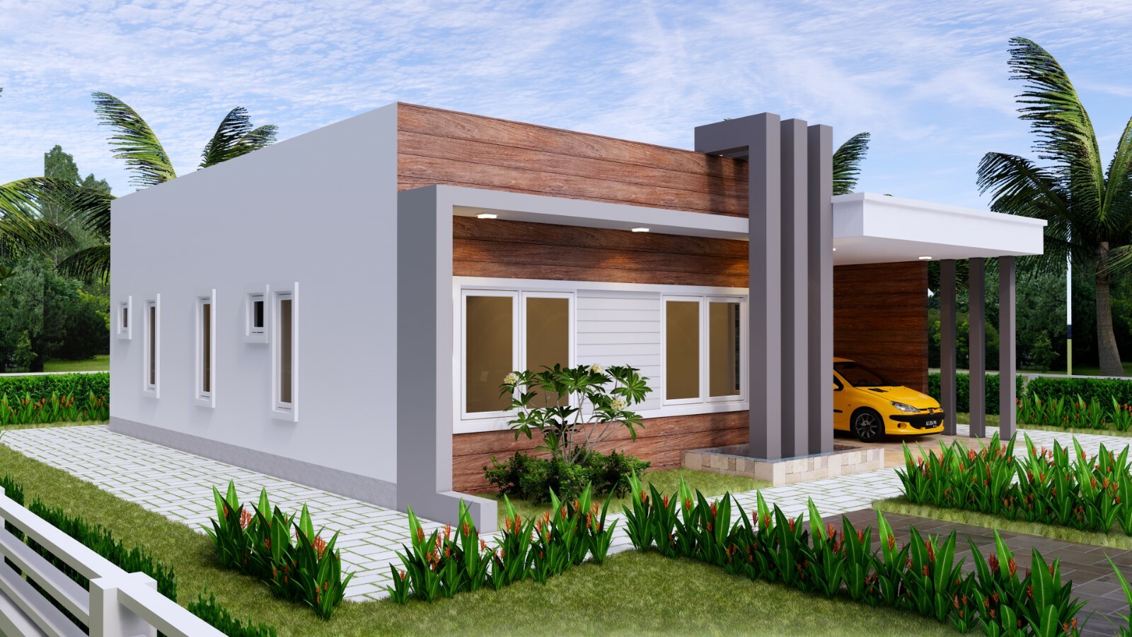 House Plans 40×36 Feet 12×11 Meter 3 Beds 3 Baths Terrace Roof (A4 Hard Copy)