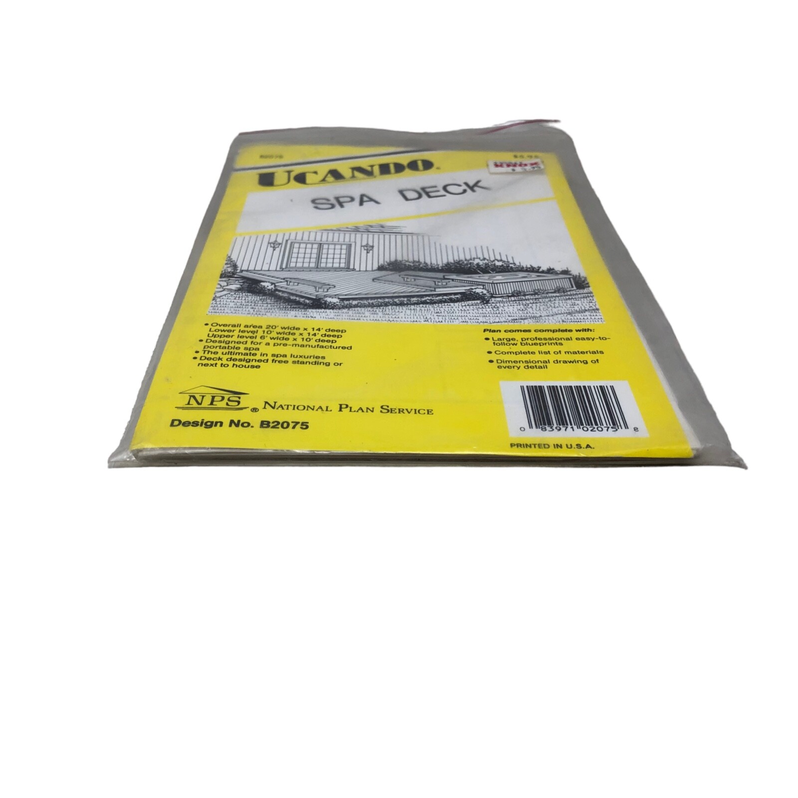 VTG New UCANDO Do-It-Yourself Series Spa Deck Plans Blueprints Design No. B2075