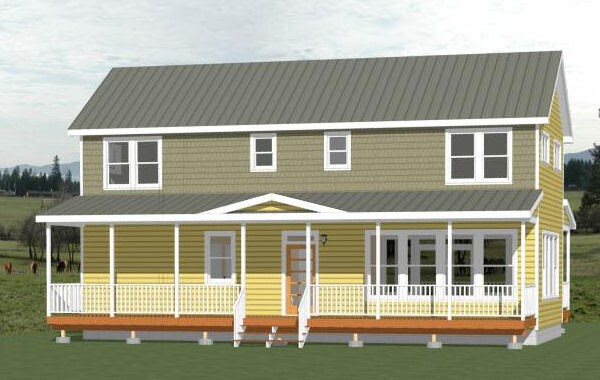 44×20 House — 6 Bedroom 3 Bath — 1,657 sq ft — PDF Floor Plan — Model 1A