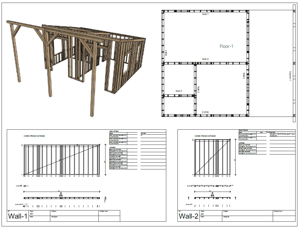 Cozy Charming Tiny House 1 Bed, 1 Bath Architectural Build Plans PDF Download