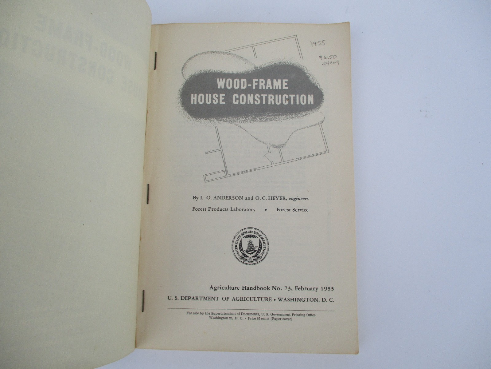 Wood-Frame House Construction by L. O. Anderson and O. C. Heyer 1955 Softcover
