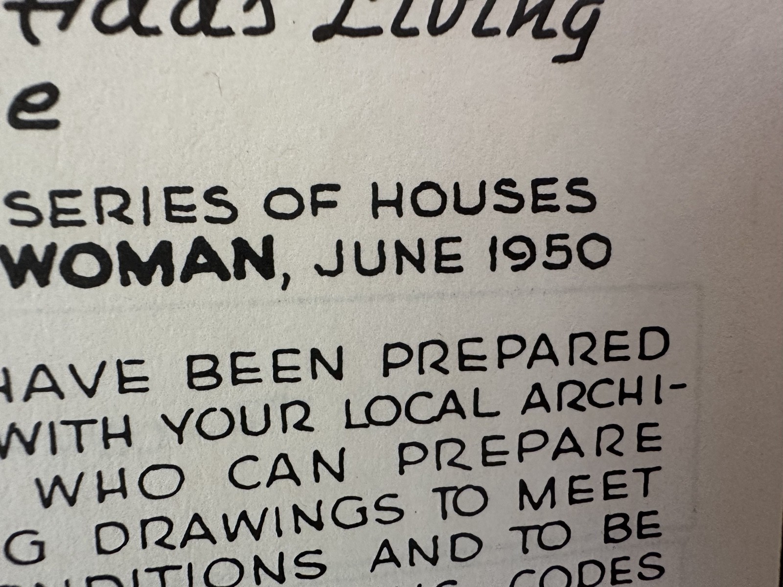 1950 Today’s Woman house plans design architecture MCM blueprints 16th barbecue