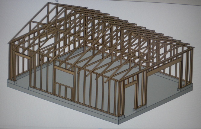 PERMIT READY 20′ x 24′ GARAGE PLAN DRAWN TO SCALE BLUEPRINTS AND MATERIALS LIST