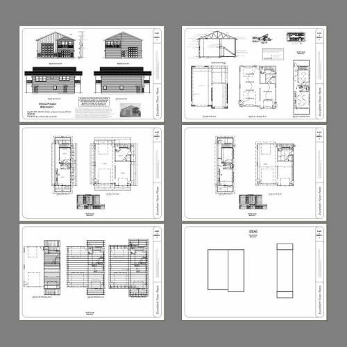 36×42 Apartment with 1-Car 1-RV Garage — PDF Floor Plan — 853 sqft — Model 1