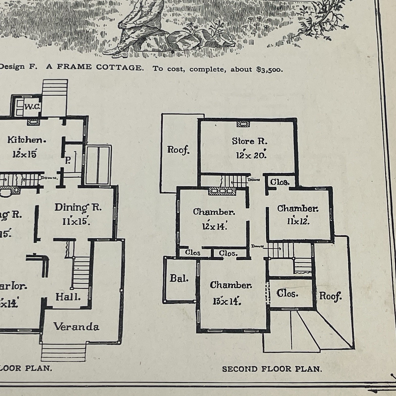 Antique Frame Cottage House Plans 1900 Floor Plans Architectural Designs