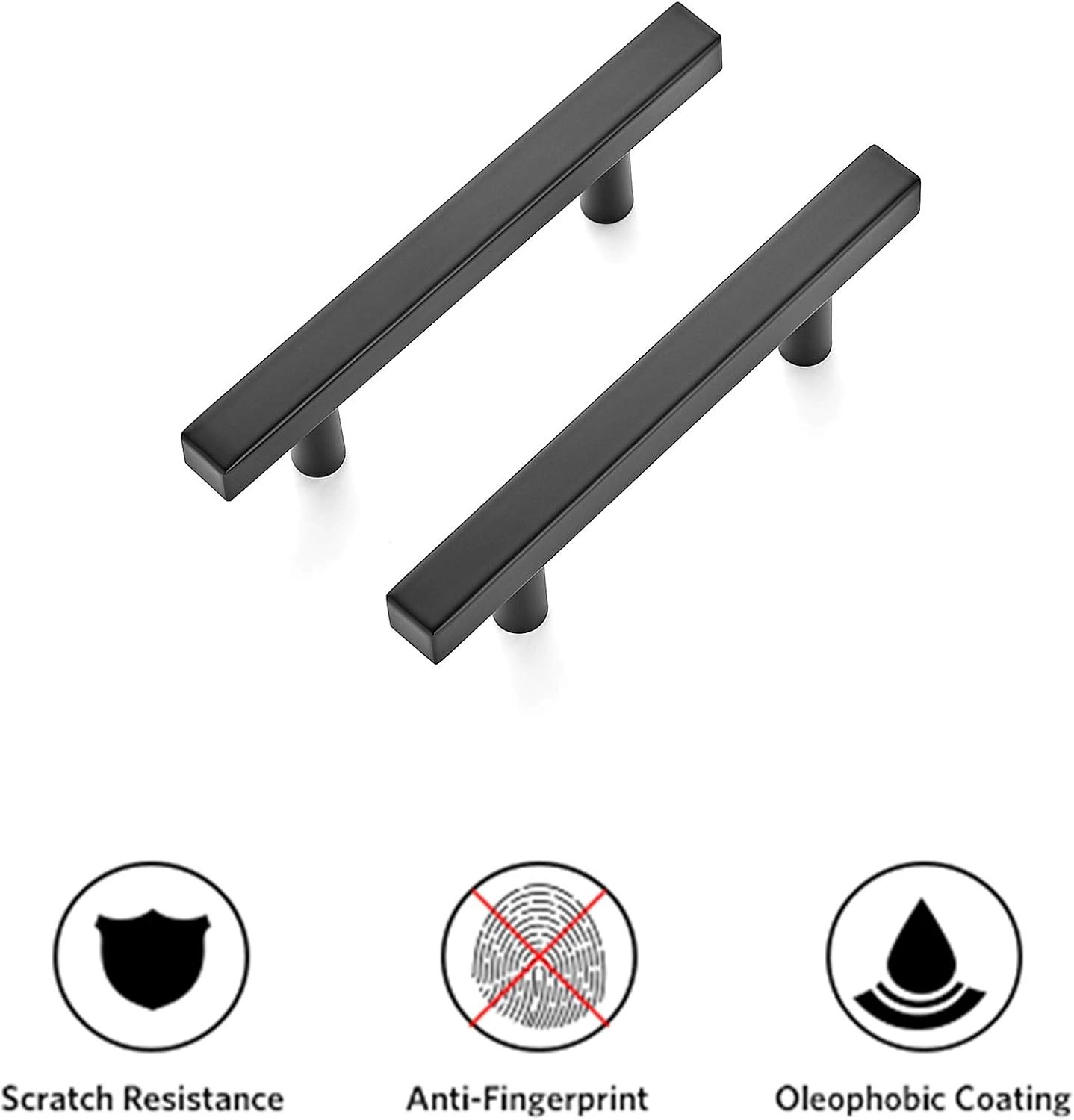 30 Pack Jaladeras De Gabinete 5 Inch Negro Mate Acero Inoxidable 3 Inch Centro
