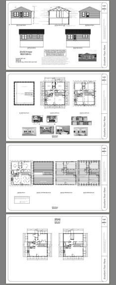 28×32 House — 2 Bedroom 1 Bath — 848 sq ft — PDF Floor Plan — Model 3J