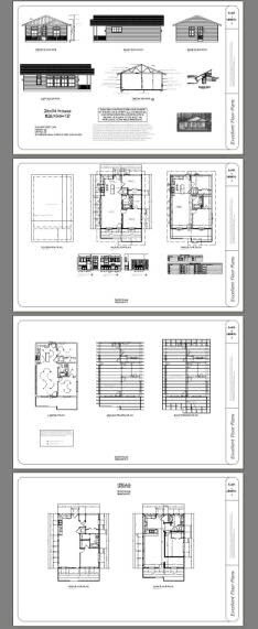 26×34 House — 2 Bedroom 1 Bath — 884 sq ft — PDF Floor Plan 1D