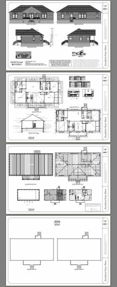 60×30 House — 3 bedroom 2 Bath — 1,800 sqft — PDF Floor Plan — Model 3