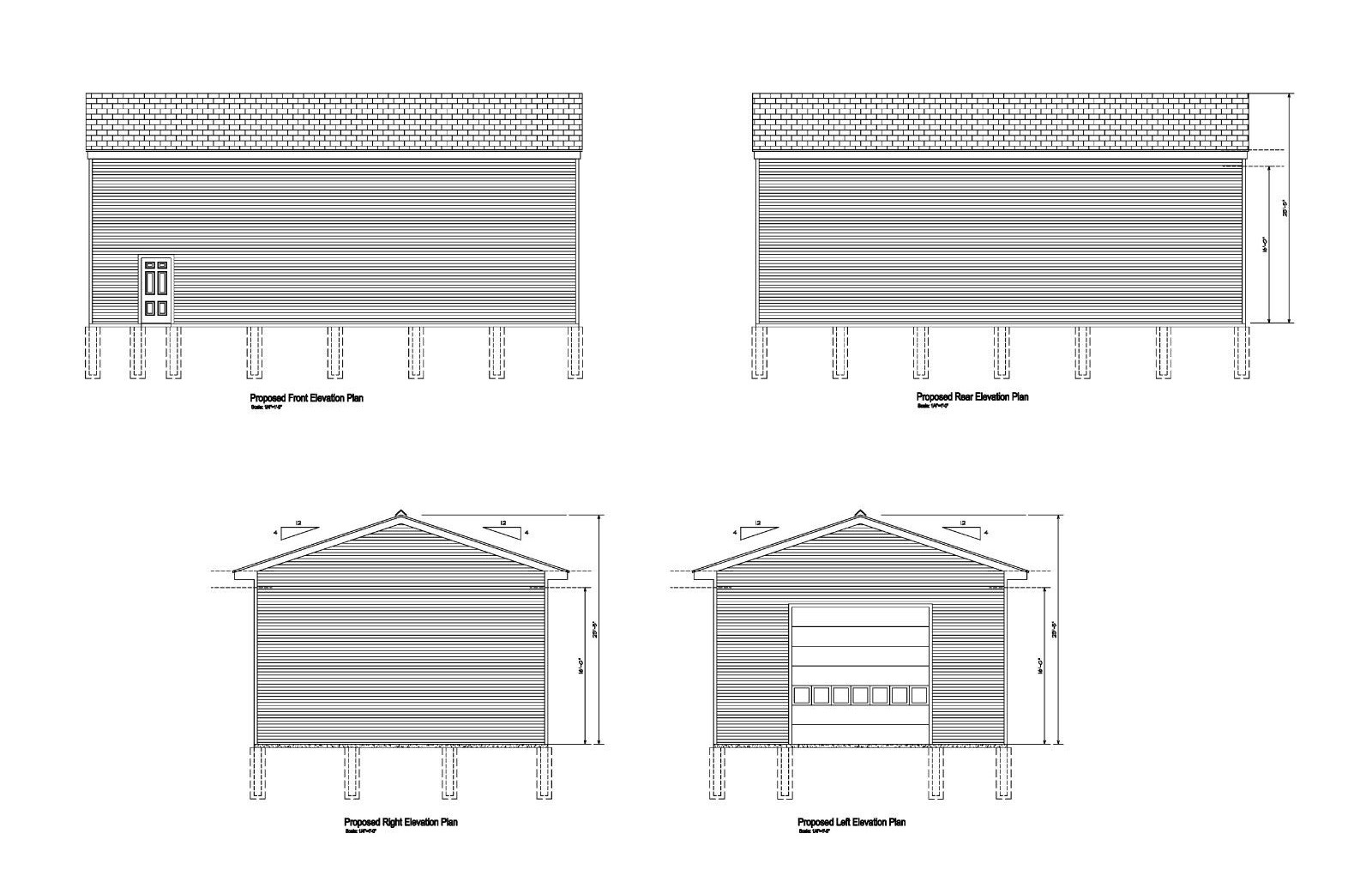 30’X50′- 50’X30′ GARAGE PLANS POLE BARN CONST. GABLE ROOF PLAN 19-PB3050-GBL-7