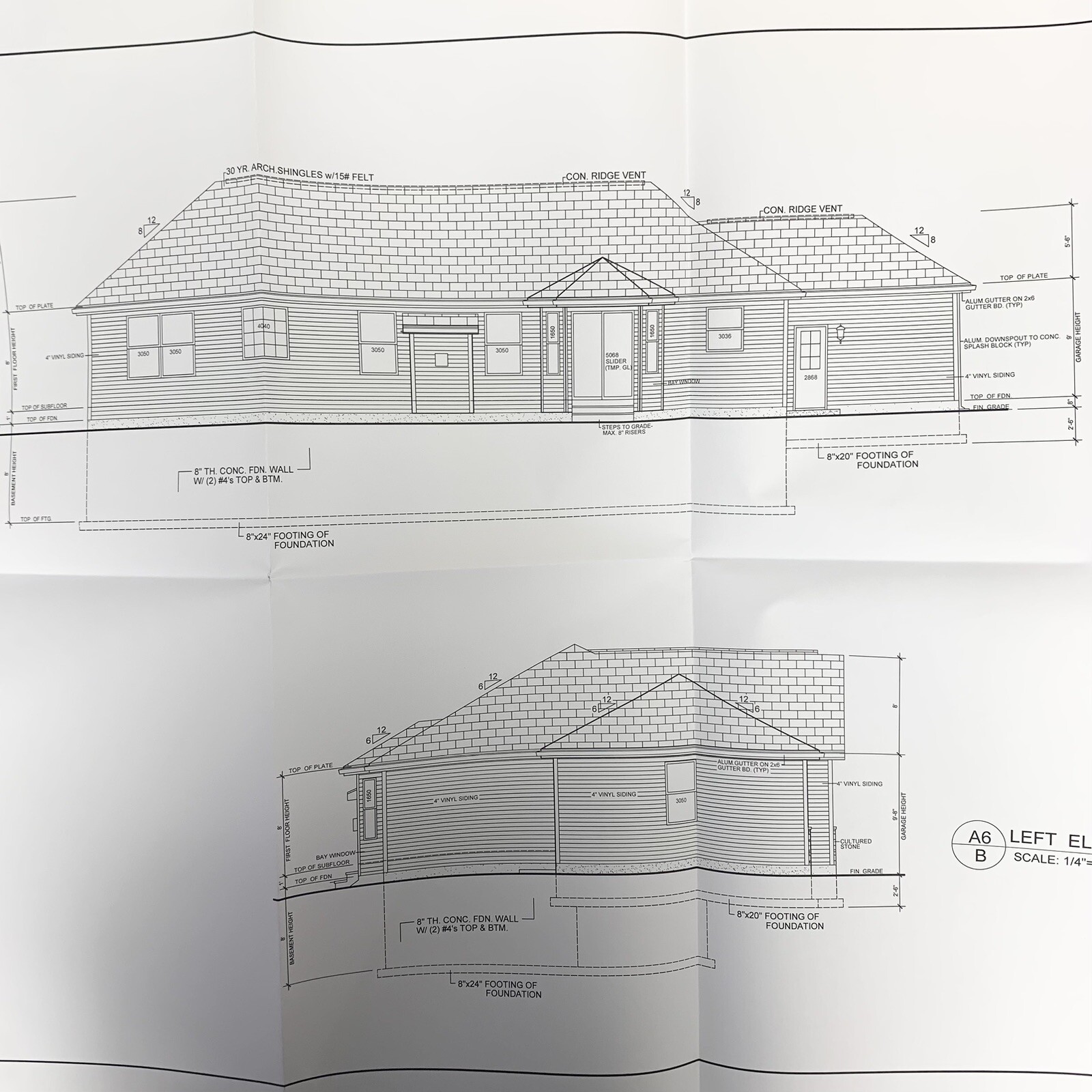 One Story House Plan – 3bd 2ba – 1495 Sq. Ft. – Basement – 3 Car Garage – D Size