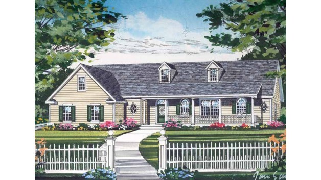House Plan HOMEPW03307 1480 Square Foot 3 Bedroom 2 Bathroom Country Home