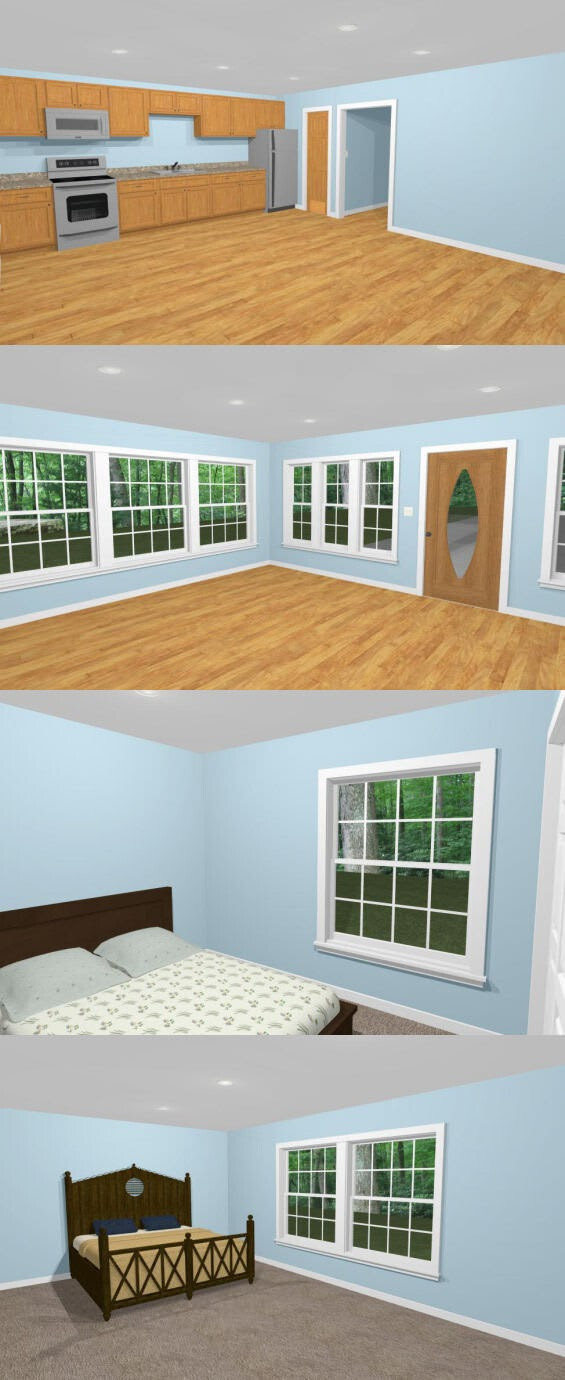 56×48 2 RV Garage – 2 Bedr 1 Bath – 2,649 sq ft – PDF Floor Plan – Model 1E
