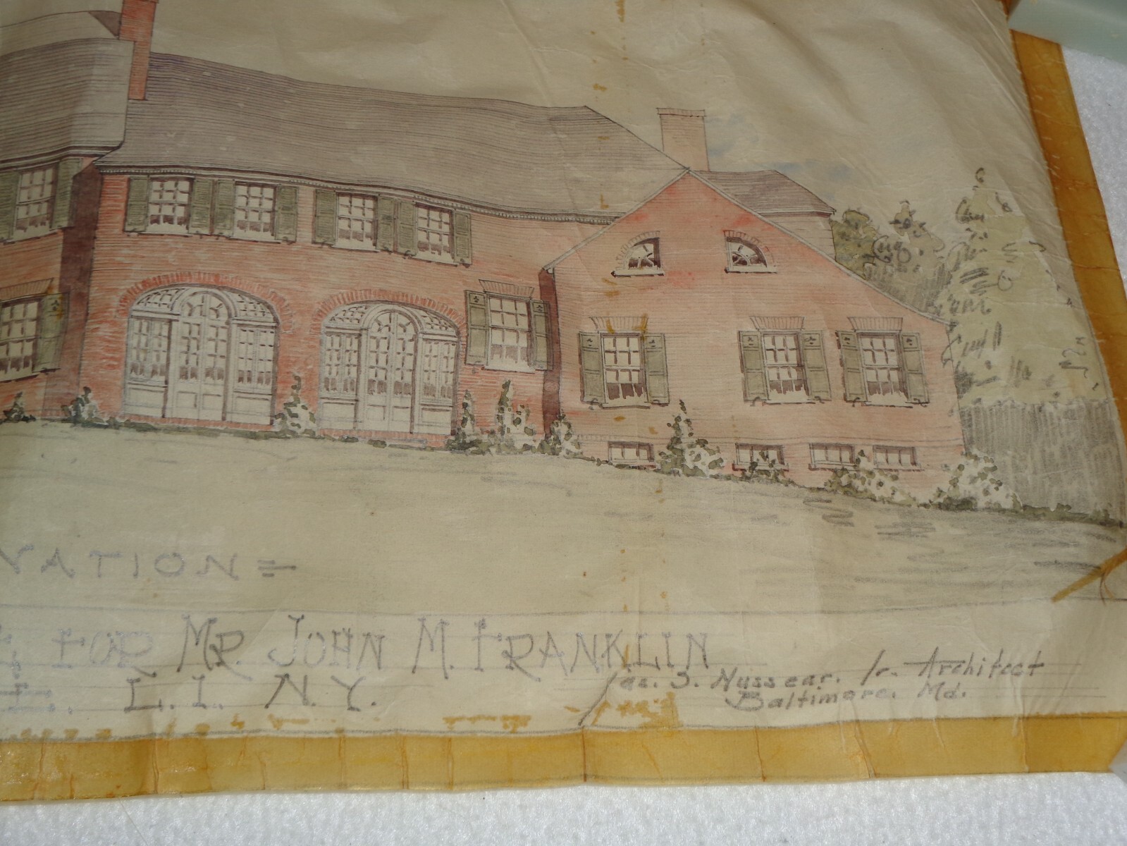1927 Glen Cove New York James S. Nussear Rare Unique House Architectural Plans