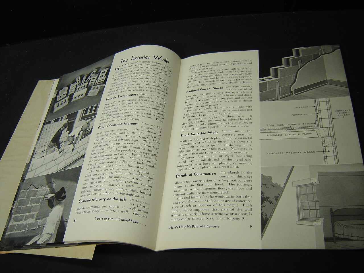 Here’s How Its Built Portland Cement Concrete Home Brochure 1934