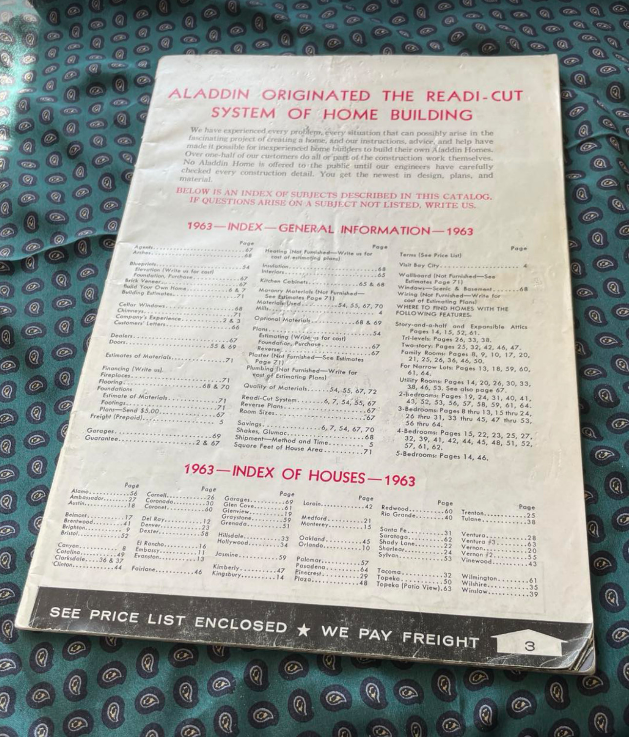 Aladdin Mills Bay City Michigan Vintage Catalog Brochure Booklet 1963 Houses