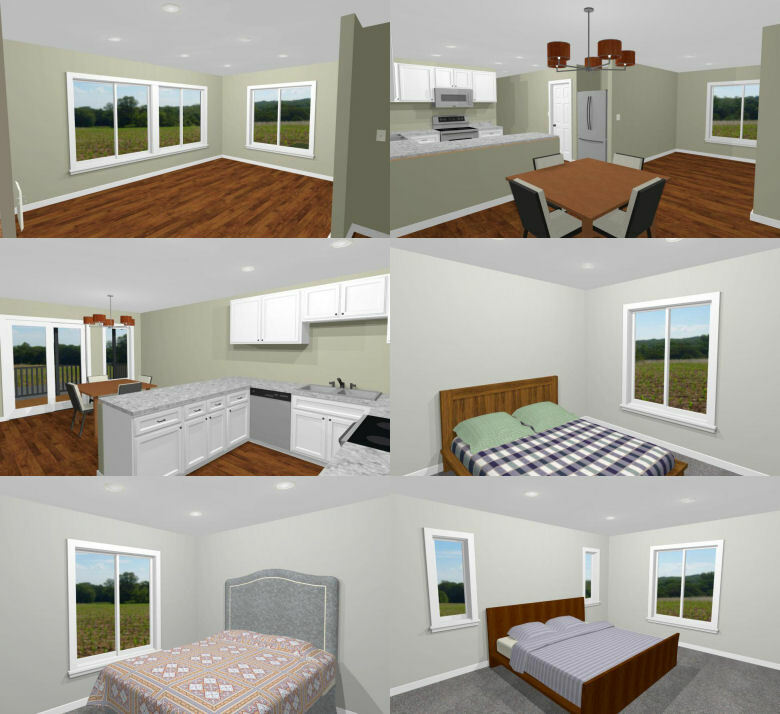56×50 Apartment – 2-RV – 3 Br 2.5 Ba – PDF FloorPlan – 1,703 sqft – Model 1B