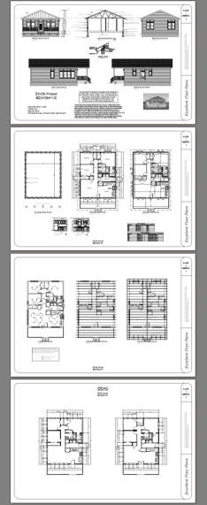 28×36 House — 3 Bedroom 2 Bath — 1,008 sq ft — PDF Floor Plan — Model 1Q