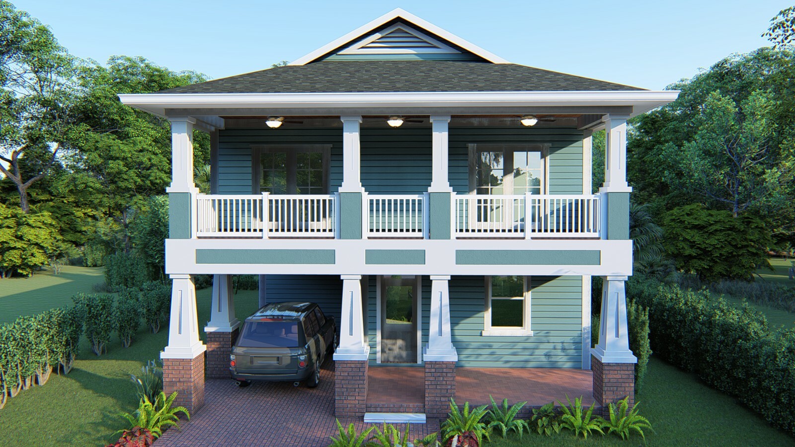 CADFILE BLUEPRINTS AMERICAN FOURSQUARE TWO STORY HOUSE PLAN ARCHUP #113A4S