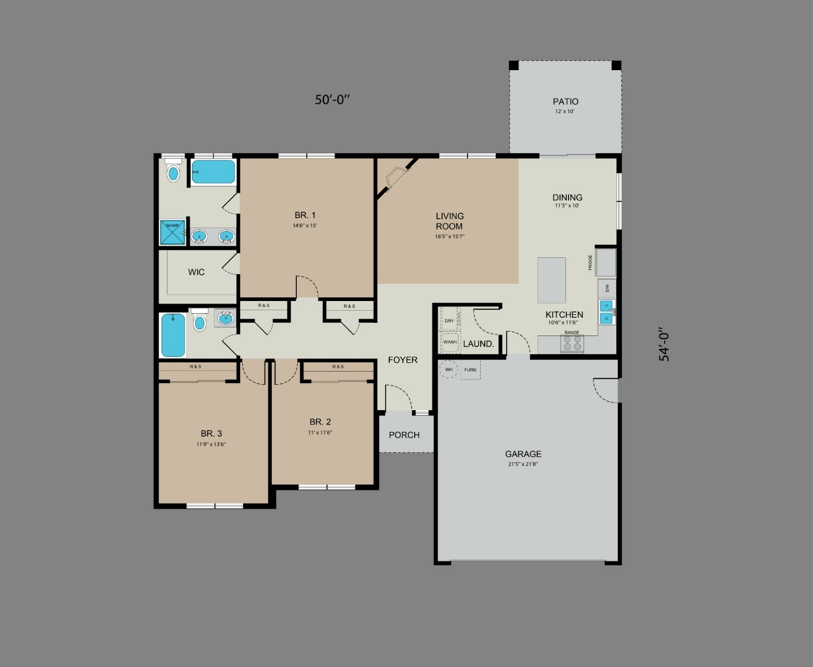 1500 sq. ft. One-story house plan – Northwest House Plan – One Time Use