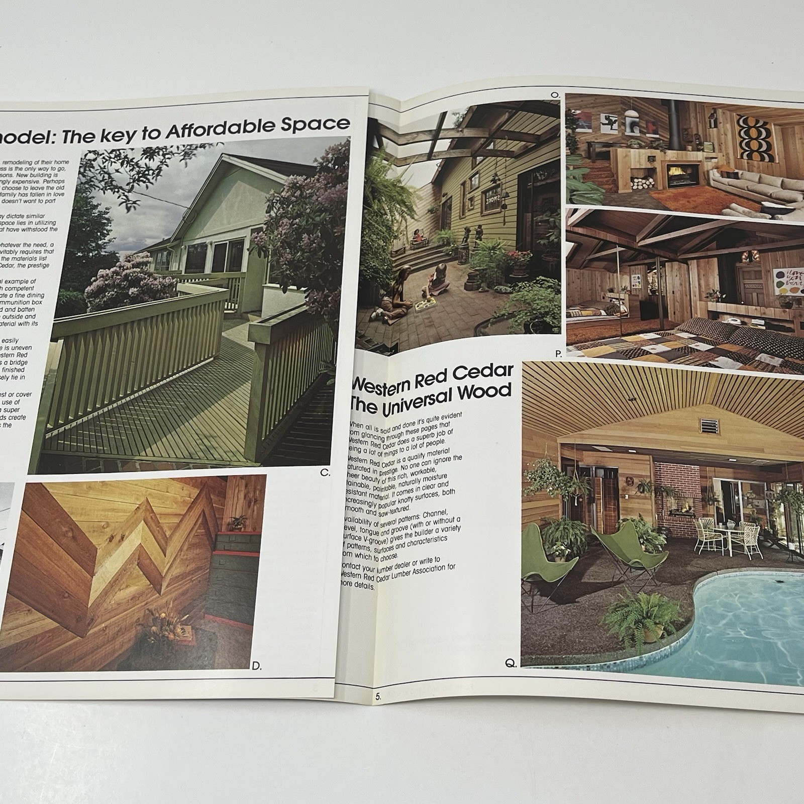 1960’s Western Red Cedar Lumber Remodeling Home Design Idea Dealer Brochure