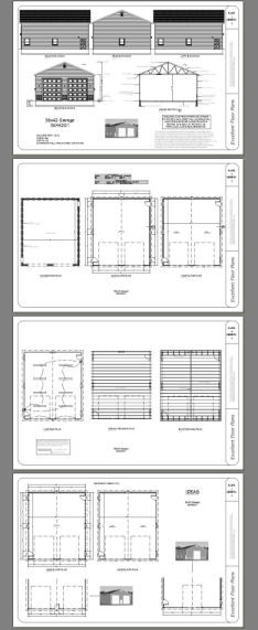 36×44 2 RV Garage – 1,584 sq ft – PDF Floor Plan – Model 1A