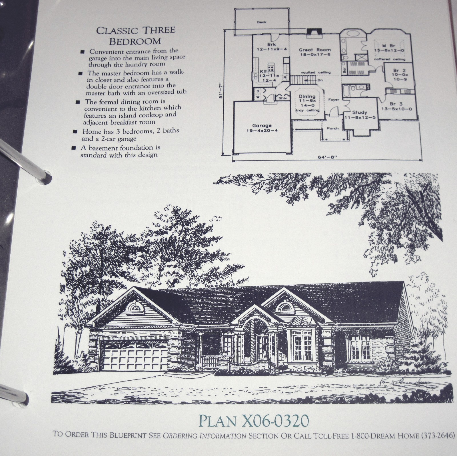 1995 Binder Book of Home Plans Featuring Andersen Windows Contractor’s Edition