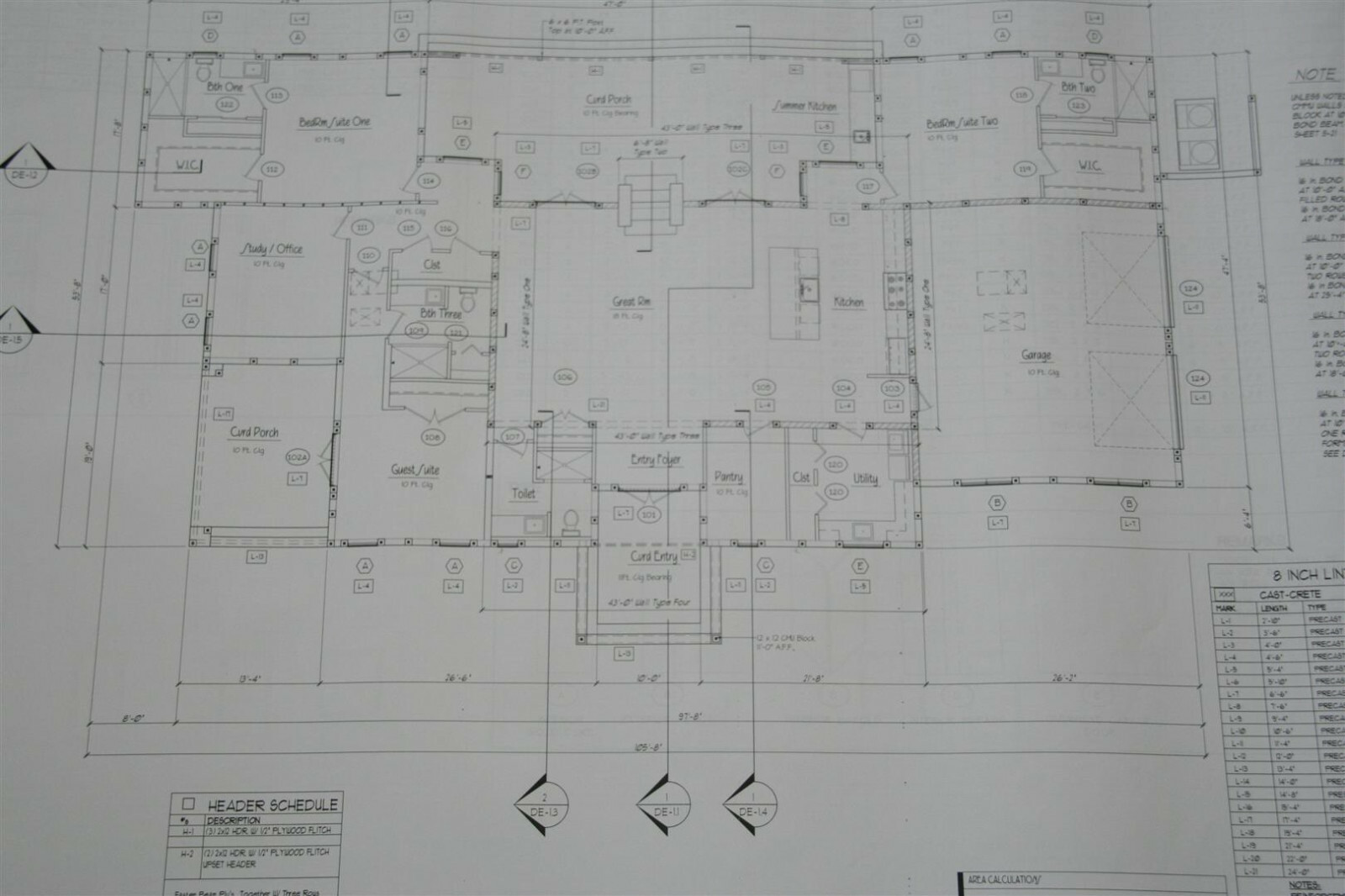 Custom House Plans Engineered Drawings 3420 SF Central FL Single Story Ranch