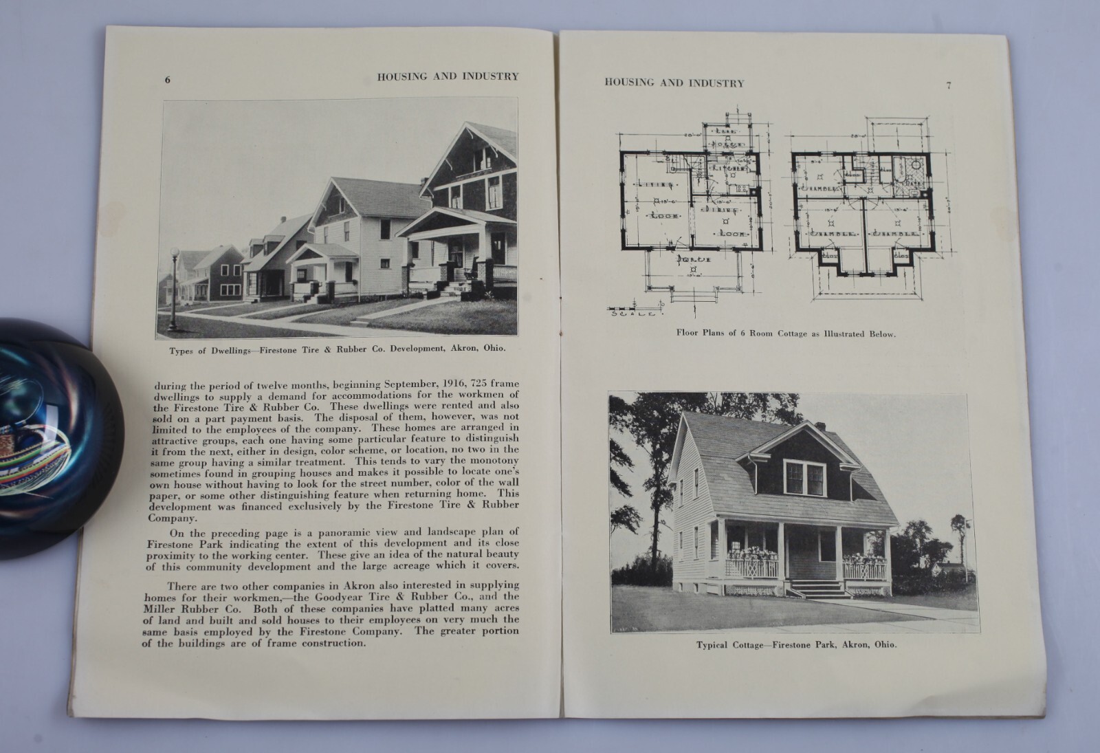 1918 Housing and Industry Booklet Planned Communities Firestone Park Akron Ohio