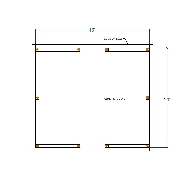 16’x14′ Picnic Shelter Plans, Garden Gazebo Building Blueprints