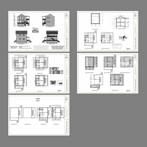 20×24 Duplex — PDF Floor Plan — 960 sq ft — Model 1