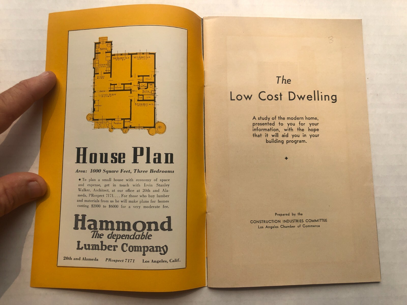 1937 The Low Cost Dwelling Booklet- Construction Ads and Building Techniques
