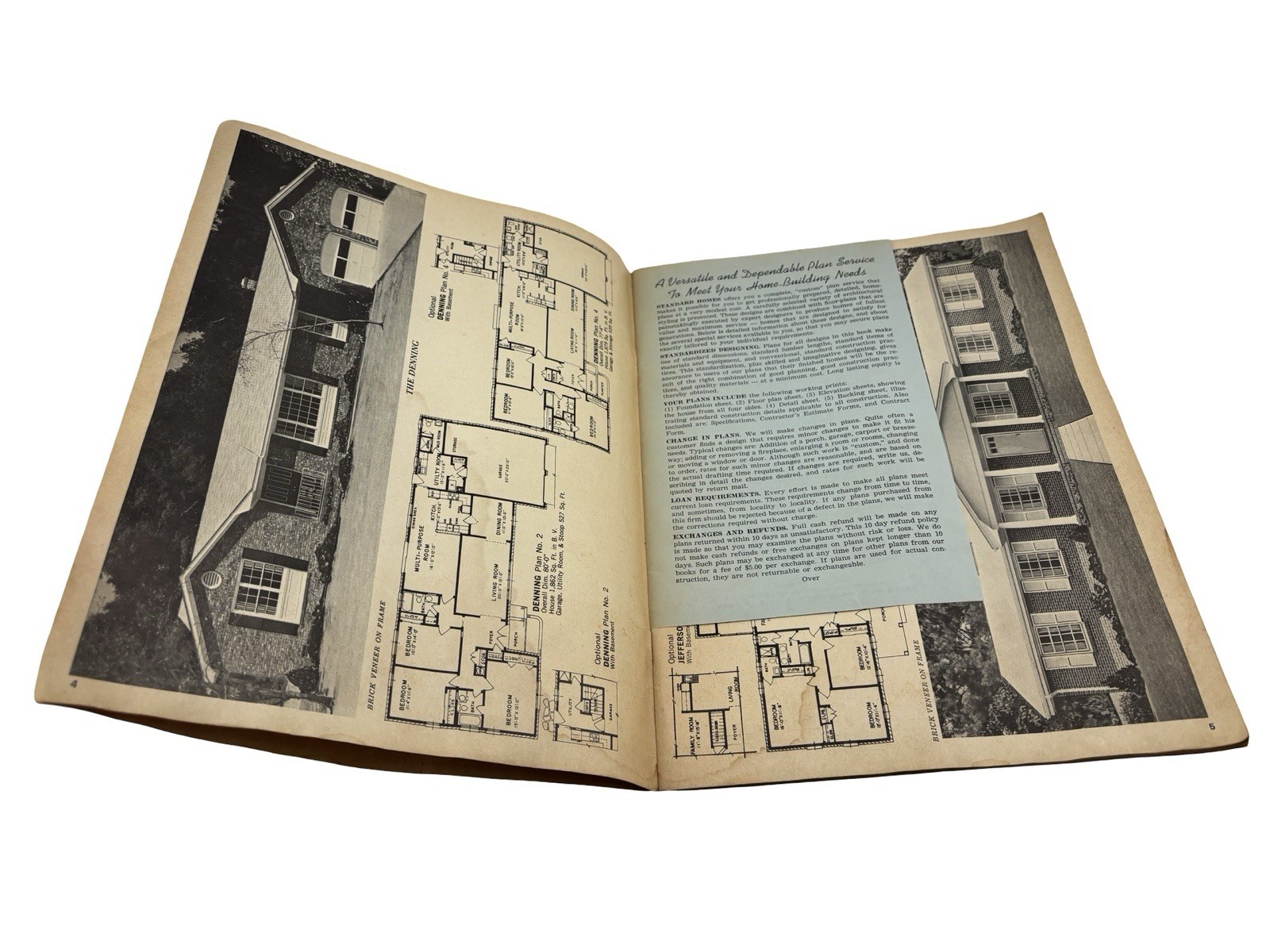 Vintage Distinctive Homes House Plans Catalog Standard Homes Plan Service 3-4 B
