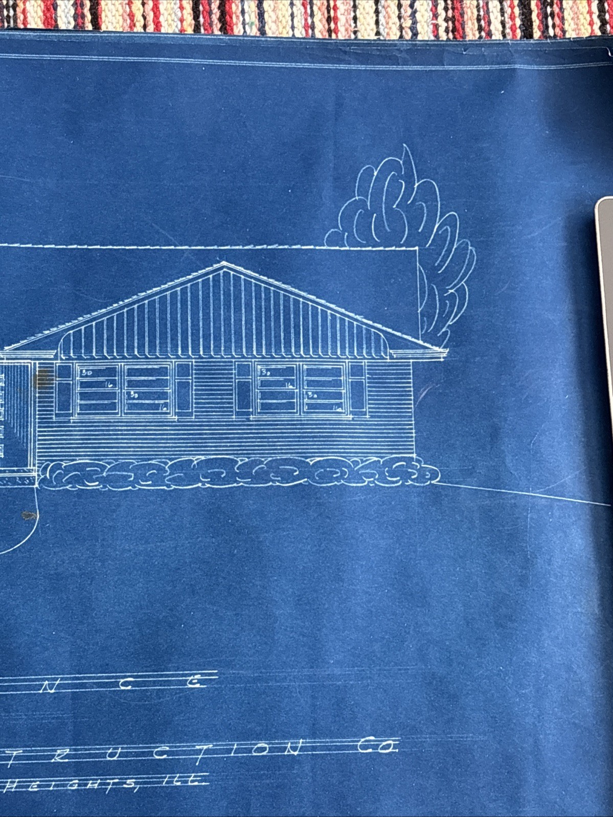 Vintage 1950s Original Blueprints Set – Mid Century Ranch House