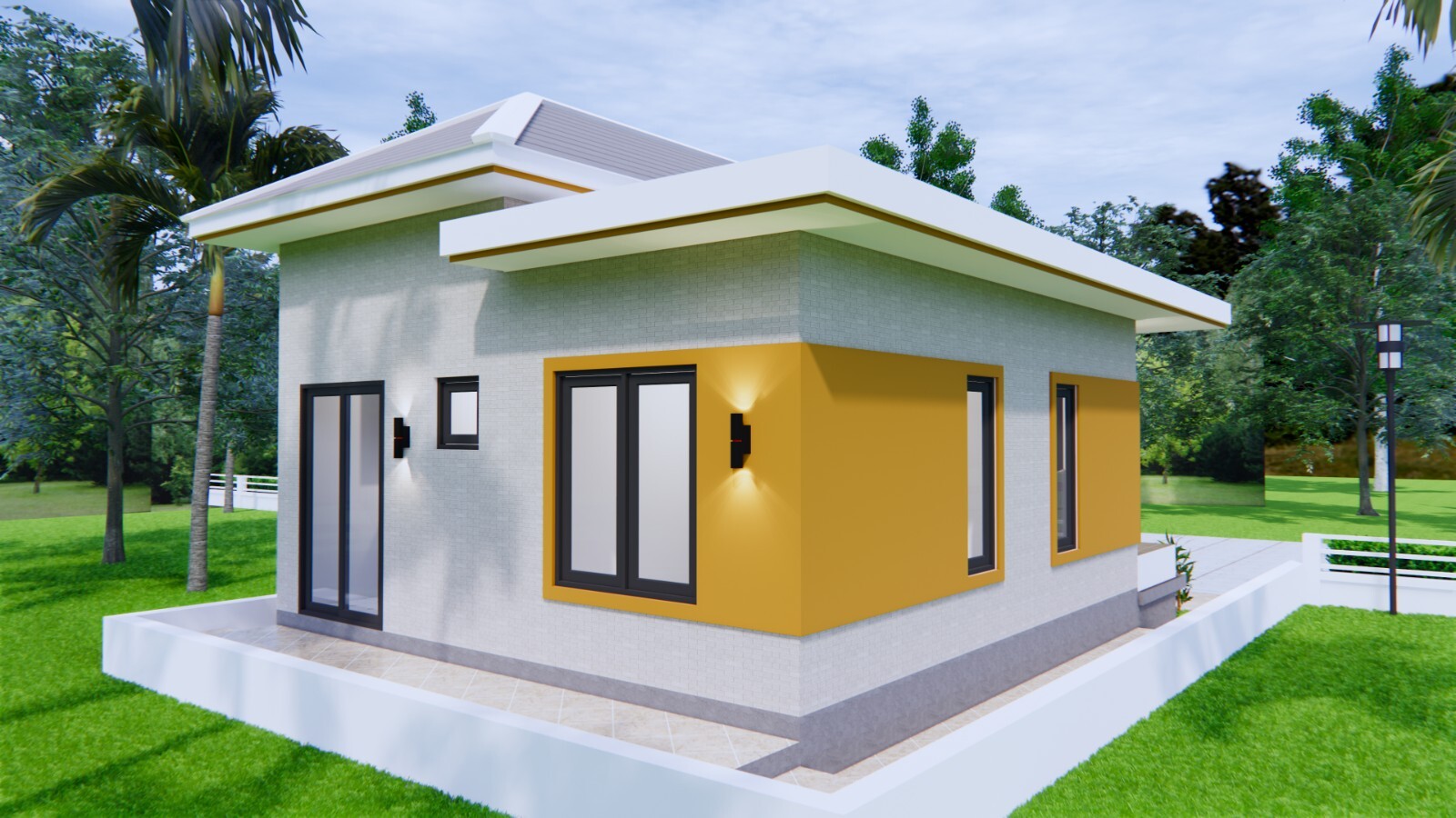 20×27 Feet Small House Plans 6×8 Meter 2 Bed 1 Bath Hip Roof PDF (A4 Hard Copy)