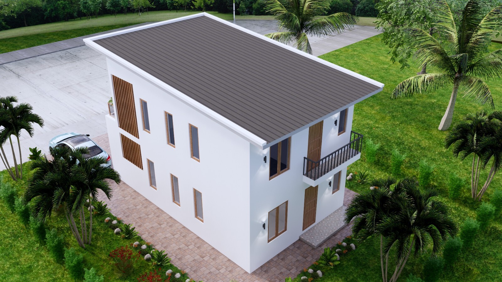 20×30 Duplex House 6×9 Meter 2 Beds 1 Bath Each Floor Shed PDF & A4 Hard Copy