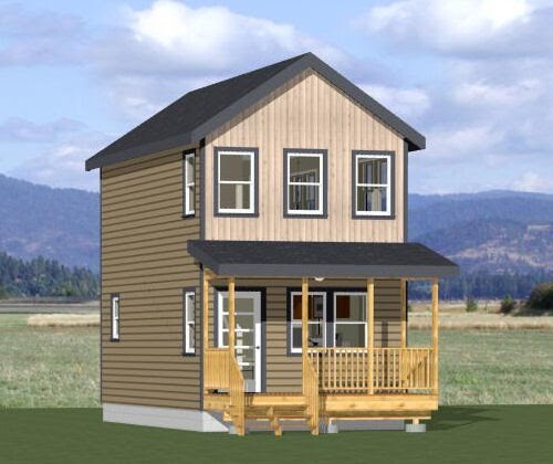 14×26 Tiny House — 493 sq ft — PDF FloorPlan — Model 1A