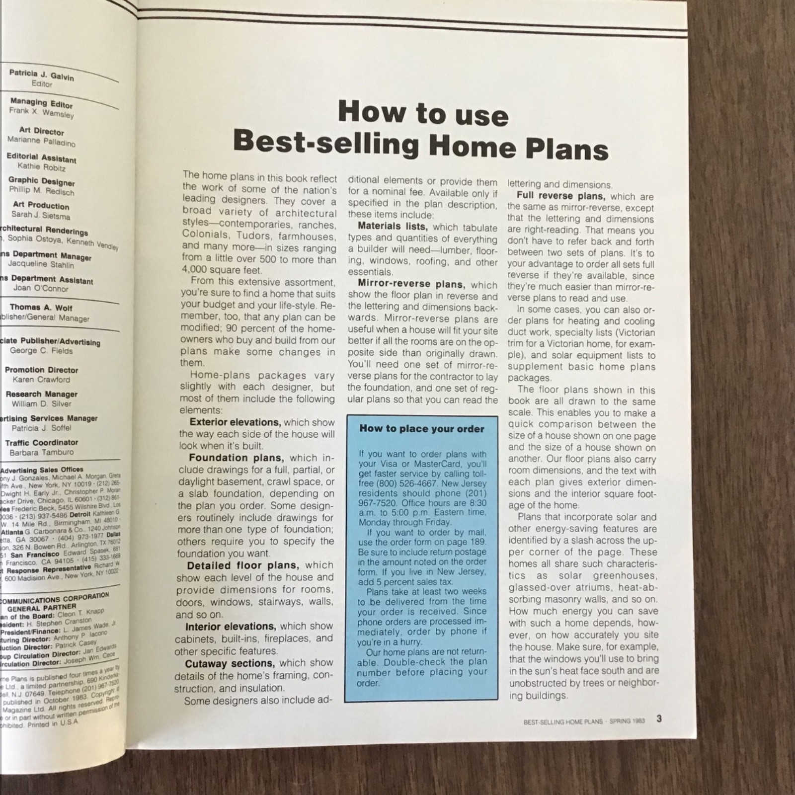 1983 Vtg Contemporary Home Plans HOUSE Floor Plans Book SEE INDEX Energy Saving