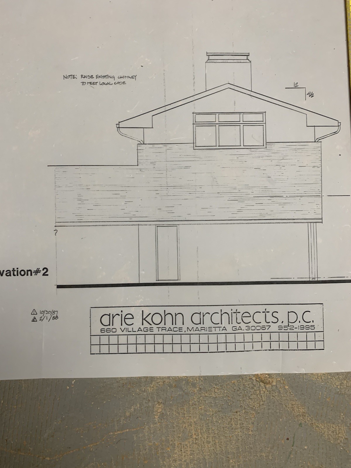 Lot 4 Vintage Architectural Blueprints Home Residence Marietta Georgia 24×36”