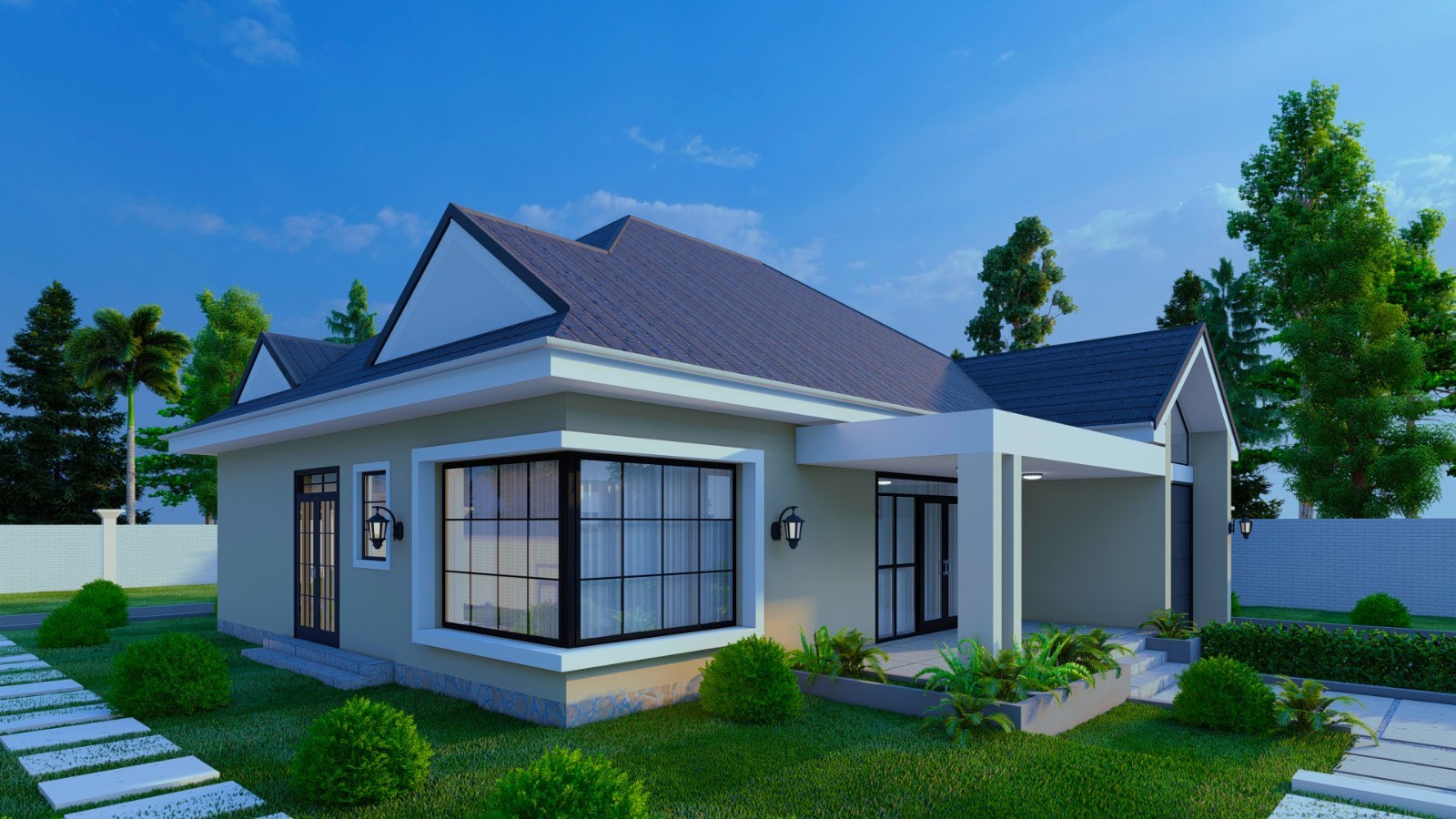 Modern 3 Bedroom House Design With Garage